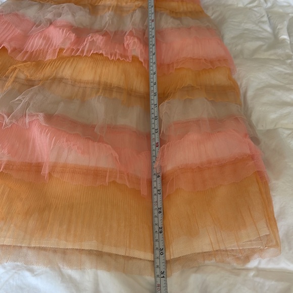 Lover+Friends tiered muli color tulle dress spaghetti straps fully size Small. - Picture 8 of 11
